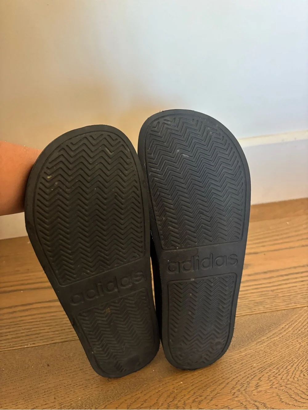 adidas Black and White Slide Sandal - Men’s